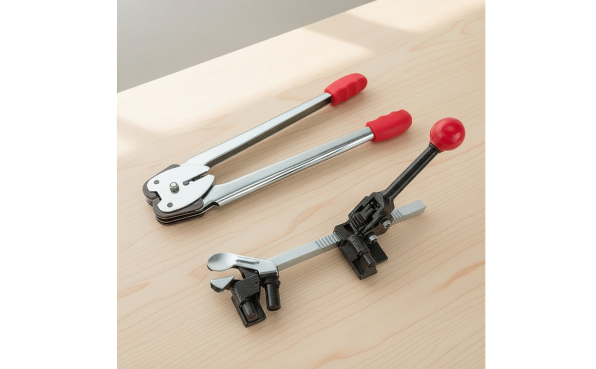 Strapping Tool Set Heavy-Duty Manual Strapping Kit Easy to Use Binding Tool Kit with Sealer for Workshop