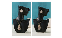 Matte Black Necklace Display Bust Resin Display Bust with Base Simple Necklace Organizer Balanced for Jewelers