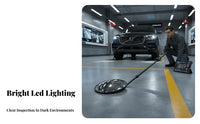 Under Vehicle Inspection Mirror Adjustable Rotate Telescopic Undercar Inspection Mirror Lighted Luminaire 2x Magnification