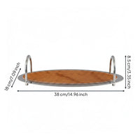 Stainless Steel Tray Modern Minimalist Decorative Tray Geometric Home Decor for Dressing Room, Living Space, Closet