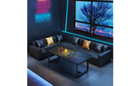 Urban Loft design Round Bar Table and Stools With Footrest Pub Seating scuffResistant Counter Stool sturdyDuty Construction for Restaurant Owners, Cafe Proprietors, Interior Designers, Home Kitchen, Dining Room, Small Spaces, Patio