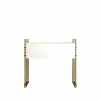 Minimalist Design two-level Transparent Cabinet Modern design 2-Tier Transparent Stand space-saving Size Bedside Table Rounded Corners for Young Adults, homeowners, Apartment Dwellers, Bedroom, Small areas, Living Room, Office