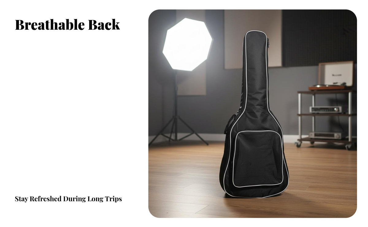 Guitar Backpack Bag Thickened Padding Padded Guitar Backpack Musical Instrument Accessory Waterproof Adjustable Straps for Gigs