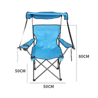 Foldable Canopy Camping Chair Lightweight Folding Sunshade Chair Easy to Stow Outdoor Gear Armrests