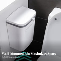 Wall-Mounted Garbage Can Large Capacity Wall Mounted Garbage Can Space-Saving Lavatory Paper Basket for Families, Students, Bedroom, Office, Dorm Room