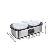 Digital Control Panel Electric Yogurt Maker Clear Lid Stainless Steel Yogurt Maker Rectangular Design Automatic Fermenter Low Power