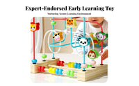 Develops Fine Movement Skills Educational Learning Toy Educational Wooden Bead Maze Hand-Eye Coordination for Babies, Toddlers, Daycare