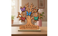 Sister Memorial Plaque Remembrance Wooden Plaque with Stand Thoughtful Desk Decor Sign for Sisters, Shelf, Mantel