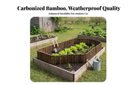 Weather-Resistant Bamboo Garden Border Fence Long-Lasting Bamboo Garden Border Adjustable Size Decorative Lawn Edging Roll Installation-Effortless for Landscapers, DIY Enthusiasts, Homeowners, Vegetable Plot, Flower Bed, Pathway, Patio