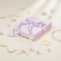 Pearl Necklace Box Soft Shielded Interior Necklace Gift Box Sturdy Frame Silk Finish Jewelry Case for Special Occasions