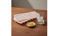 Easy Release Heart Shaped Ice Cube Tray Non-Stick Silicone Heart Mold with Lid Bisphenol A-Free-Unrestricted Silicone Ice Tray with Lid Dishwasher Safe for Home Bar, Parties, Summer Drinks