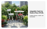 Foldable Fold-up Bar Seat Space-Saving High Stool Portable Counter Chair With Backrest for Business Owners, Apartment Dwellers, Small Spaces, Kitchen, Office, Events