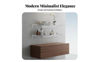 Clear Acrylic Rack Transparent Design Clear Levitating Shelf Space-Saving surfaceMounted Shelf for Collectors, Household Managers, Bathroom, Kitchen