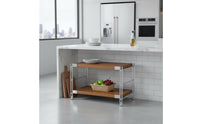 Narrow Floor Standing Shelf X-Shaped Brace Freestanding Metal and Wood Shelf Utilitarian Design Display Rack Adjustable
