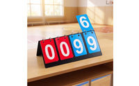 Flip Scoreboard with Number Cards Foldable Flip Scoreboard Manual Score Keeper Portable Tabletop Score Flipper Compact