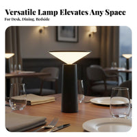 Portable Power Desk Lamp 40° Adjustable Head LED Desk Lamp Dimmable Brightness Minimalist Night Light for Students, Readers, Restaurant, Office, Study