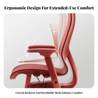 Extended Wear Comfort Highspine Mesh Task Chair 360-Degree rotate Highspine Mesh Rolling Chair Reclining Function Computer Seat sturdyDuty for Students, Gaming Setup