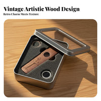 Easy to Learn Wooden Kazoo Portable Wood Kazoo Instrument Comes with Gift Box for Beginners, Kids, Music Education, Party, Travel