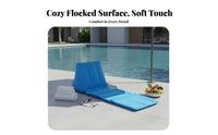 Inflatable Flocked Triangle Pillow Soft and Comfortable Inflatable Beach Backrest Flocked Air Mat Support for Travelers