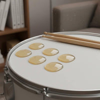 6 Pieces Drum Mute Pads Reusable Overtone Control Gel Pads Strong Adhesion Silicone for Drummers, Beginners, Practice