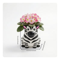 Animal Flower Pot Decorative Animal Planter Succulent Planter Compact Mini Flower Pot Fun for Desk, Office