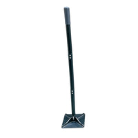 Heavy-Duty Soil Tamper Detachable Handle Tamping Tool Reinforced Ground Readying Compactor Black Metal for Construction Work