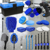 Car Cleaning Kit with Drill Brush and Car Wash Brush for Detailing, Wheel Cleaning Brush for Car Interior, 17 Piece Set with 6 Hand Brushes