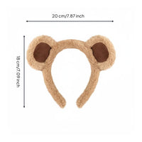 Soft Bear Ears Headband Cute Design Bear Ears Headband Soft Touch for Girls, Women, Face Washing, Cosplay, Party