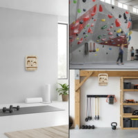 Climbing Fingerboard Compact Wooden Finger Training Board Wall-Mounted for Climbers, Boulderers, Home Gym