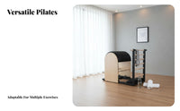 Strengthens Core Muscles Pilates Stability Chair Premium Wood & Steel Construction Wooden Pilates Equipment Set Balance Training Luxury Reformer Table Professional Grade for Fitness Enthusiasts, Home Users, Adults, Commercial Gym