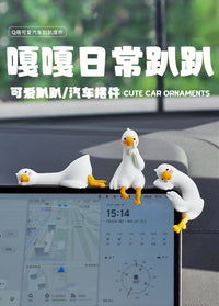 Cute Duck Car Dashboard Ornament Resin Figurine