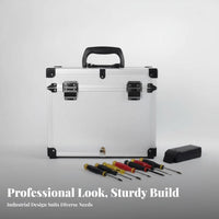 Hard Instrument Case with Foam Multipurpose Portable Drone Carrying Case Aluminum Tool Box Sturdy Duty Portable Tool Box