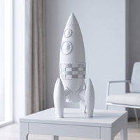space Figurine Space Themed Spacecraft Sculpture Decorative Ornament for Bookshelf