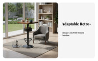 Urban design Counter Height Table and Stool Set Retro Design 3-Piece High-Top Dining Set With Backrest Commercial Furniture Sturdy Construction for Restaurant Owners, Homeowners, Cafe, morning alcove, Kitchen, Apartment