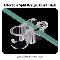 Aquarium Pipe Holder Split Design Aquarium Pipe Fixing Clamp Fish Tank Tube Clamp for Aquarists, Aquatic Landscaping