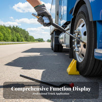 Fast Inflation Tire Inflator with Pressure Gauge Easy to Read Gauge Extended Truck Tire Inflator Reinforced Crank for Mechanics, Garage