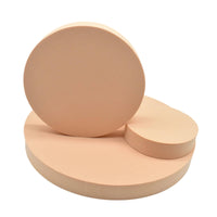 3 Pieces Cylindrical Display Risers Matte Round Photography Blocks Cosmetic Display Pedestals Minimalist Acrylic Cylinder