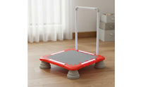 Kids Trampoline with Handle Anti-Tip Stability Mini Trampoline with Handle Jumping Rebounder Rounded Corners Tactile Play Toy