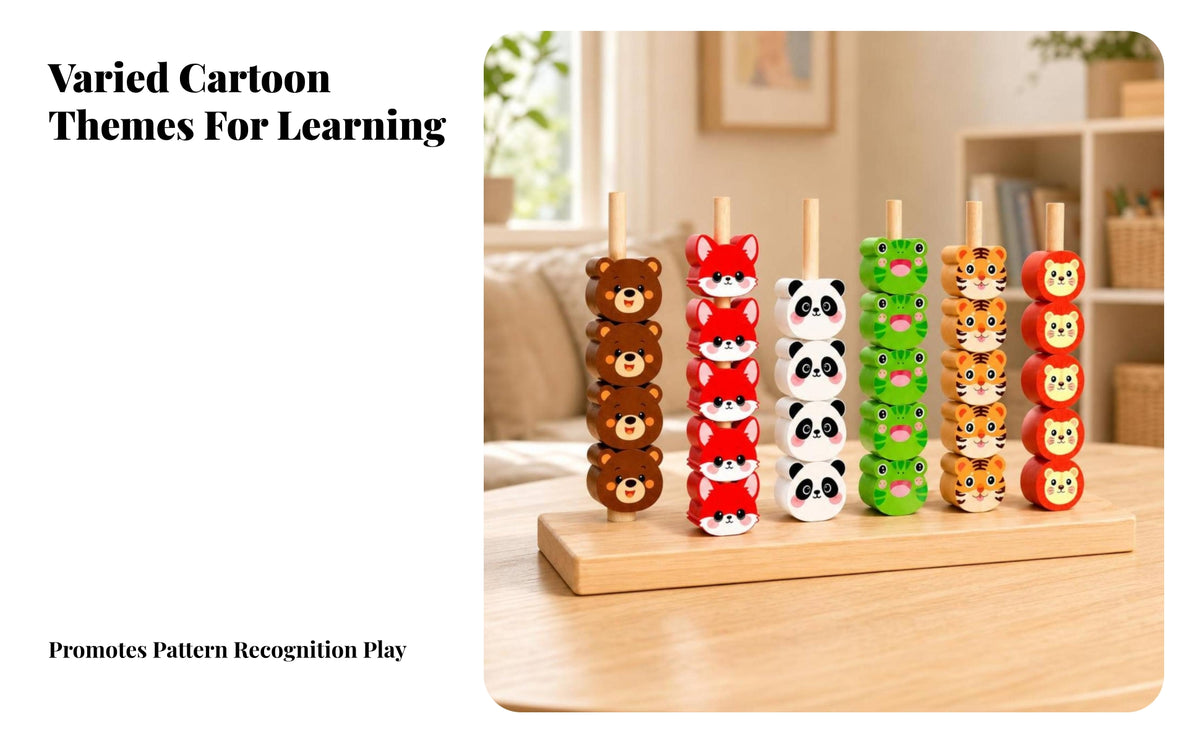 Multi-Function Wooden Lacing Toy | Fine-Motor Skill Development, Wooden Threading Toy, for Home
