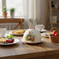 Hare Butter Dish Sleek Glazed Finish Easter Hare Serving Plate Creature Shaped Serving Plate Perfect Gift for Breakfast Table