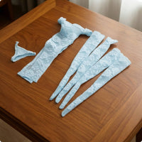 Split-Skirt Dress with Stockings High Slit Lace Dress with Underwear off-the-Shoulder Clothing for Hobbyists
