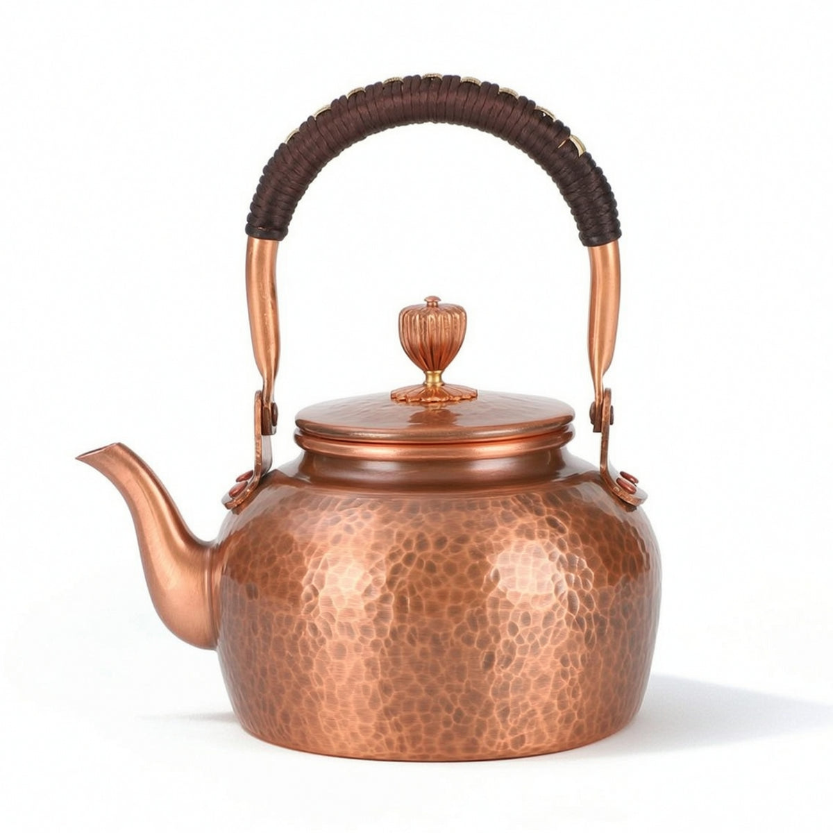 Hammered Copper Teapot Vintage Style Copper Teapot Decorative Tea Vessel for Collectors