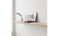 Metal and Wood Album Storage Space Saving Tabletop Vinyl Holder Easy Assembly