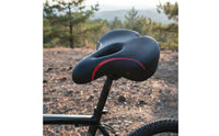 Comfortable Thick Padded Bike Saddle Easy to Clean Wide Cycle Saddle Ergonomic Design Shock Absorbing Cycle Seat Non-Slip for Road Cycling