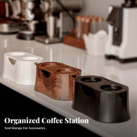 Espresso Tamper Station Universal Fit Espresso Tamping Station Portafilter Holder Stand Easy to Clean Coffee Portafilter Stand