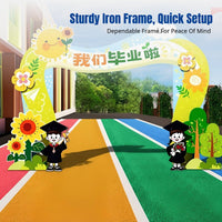 Graduation Ceremony Decoration, Balloon Arch, Foam Board Backdrop, Scene Setup for School & College