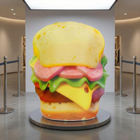 Hamburger Costume Cosplay Burger Costume 3D Shape Dress-up Clothes for Adults