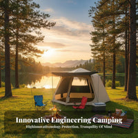 Solar-Blocking Protection Automatic Hexaand Gonal Tent Rainproof Hexaand Gonal Instant Setup Tent Waterproof Camping Shelter Expandable Vestibule for Beginners, Small Groups, Outdoors, Beach Trips, Park Outings, Family Gatherings