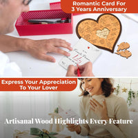 Engraved Heart Fit-Together Decorative Piece Includes Greeting Card Keepsake Game Heartfelt Notes Sentimental Gift for Significant Others