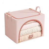 Framed Textile Storage Cube Reinforced Handles Closet Organizer Sturdy Frame